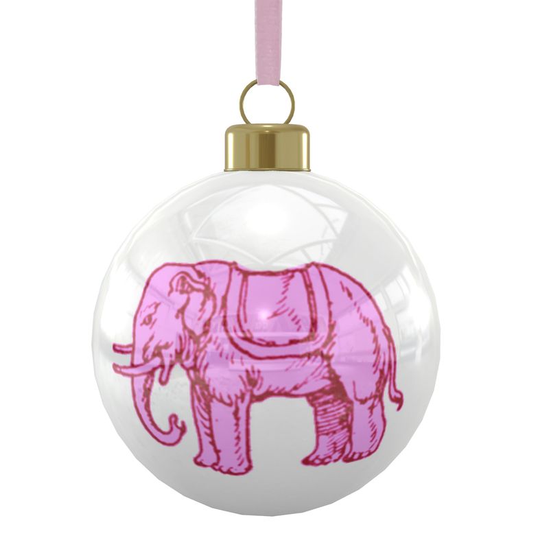 Pink Elephant Ornament