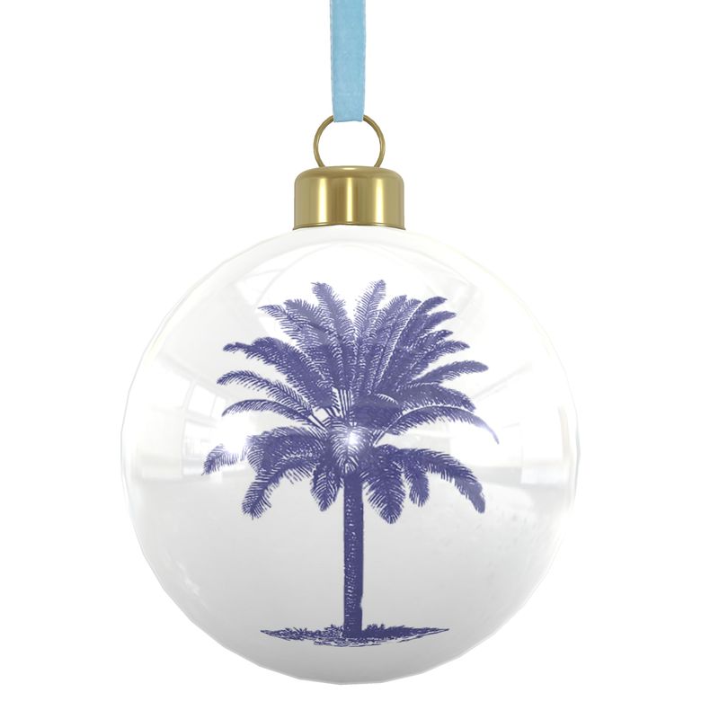 Blue Palm Tree Ornament