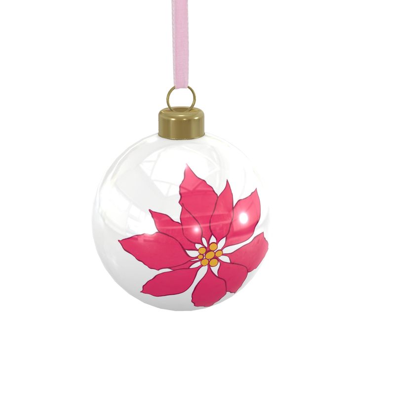 Pink Poinsettia Ornament