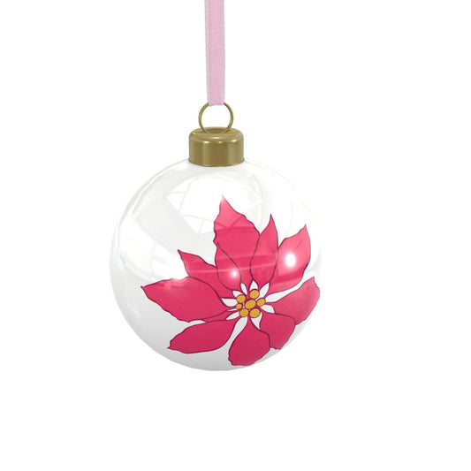 Pink Poinsettia Ornament
