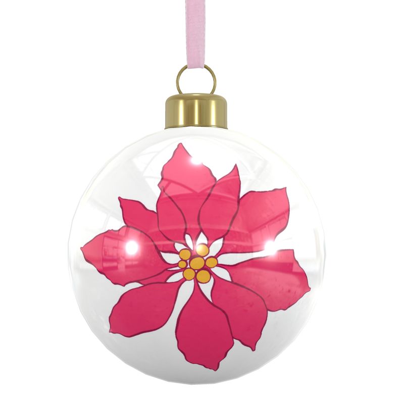 Pink Poinsettia Ornament