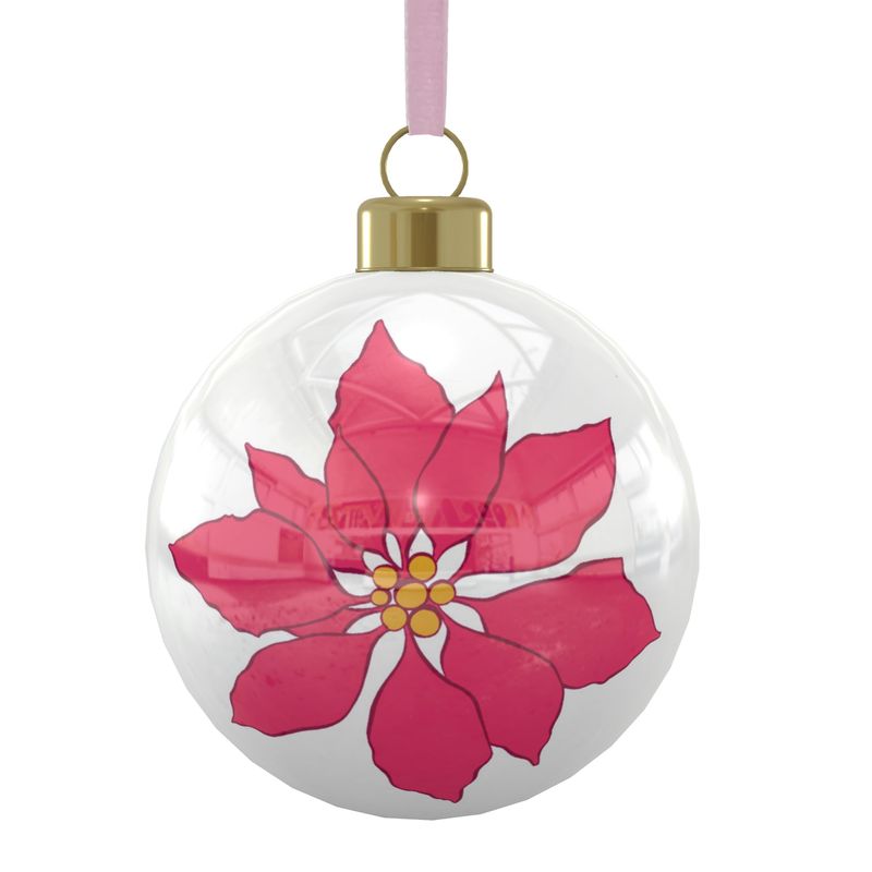 Pink Poinsettia Ornament