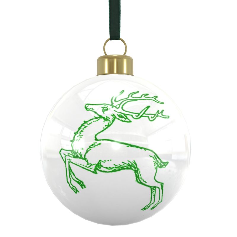 Green Reindeer Ornament