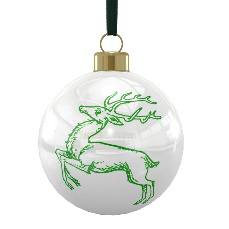 Green Reindeer Ornament