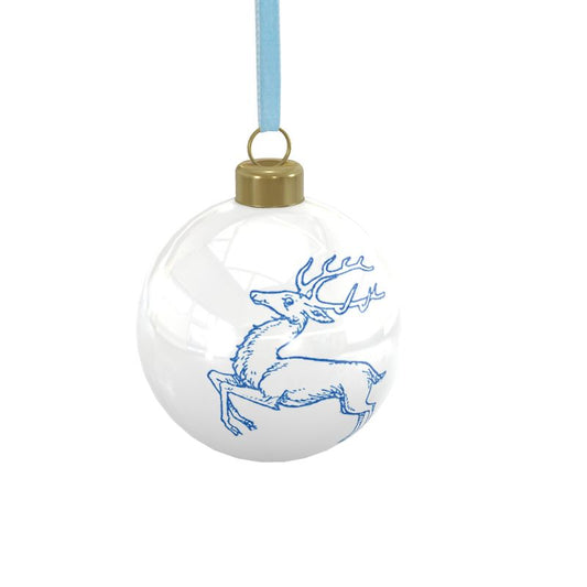 Blue Reindeer Ornament