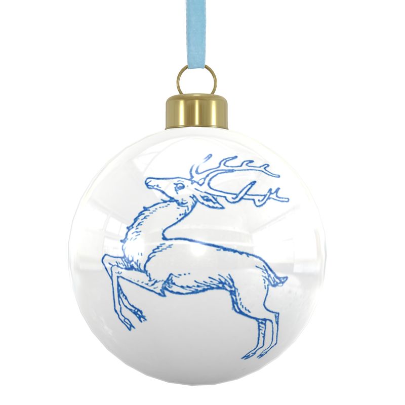 Blue Reindeer Ornament