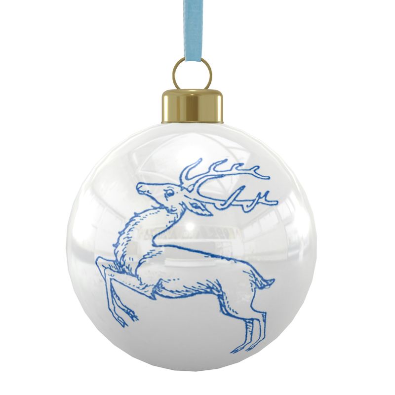 Blue Reindeer Ornament