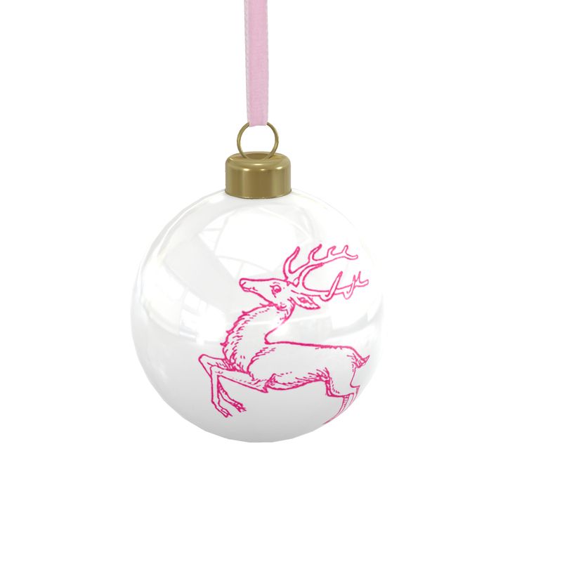 Pink Reindeer Ornament