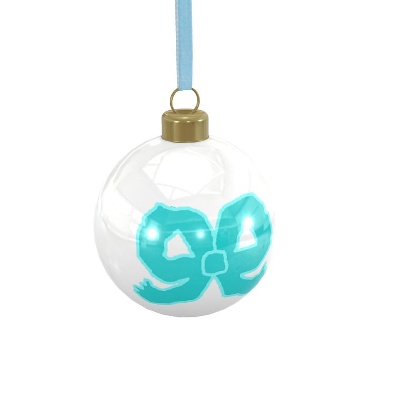 Blue Bow Ornament