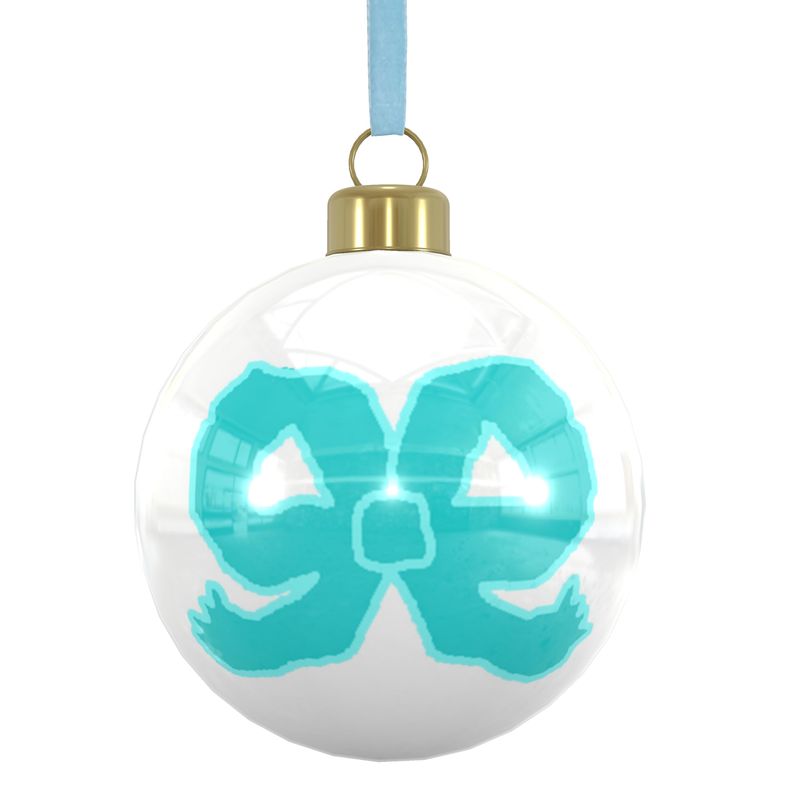 Blue Bow Ornament