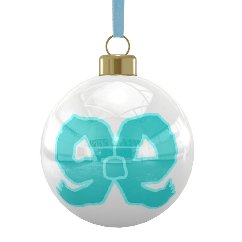 Blue Bow Ornament