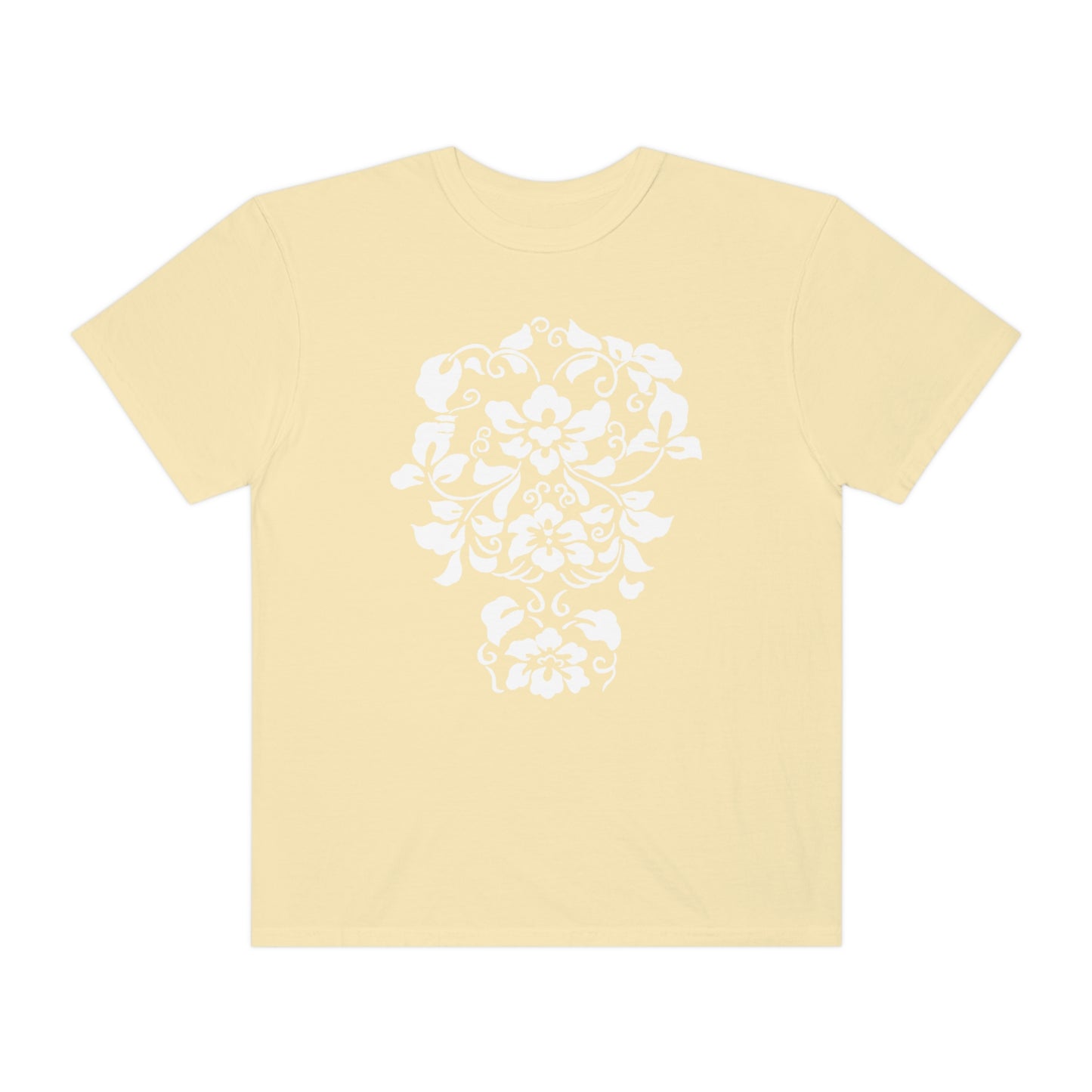 White Hibiscus Comfort Colors T-Shirt