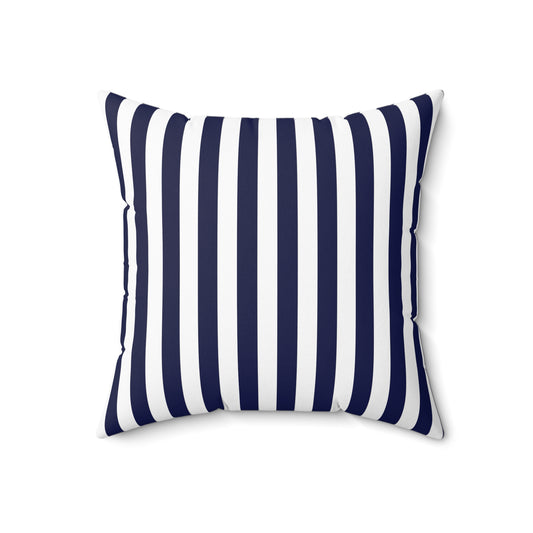 Navy Striped Pillows