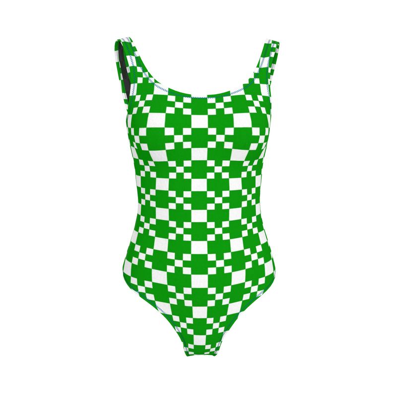 Kelly Green Euro Tile Swimsuit