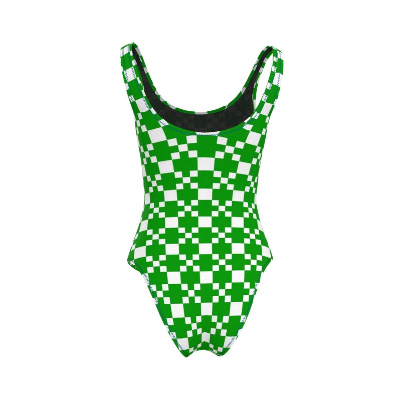 Kelly Green Euro Tile Swimsuit