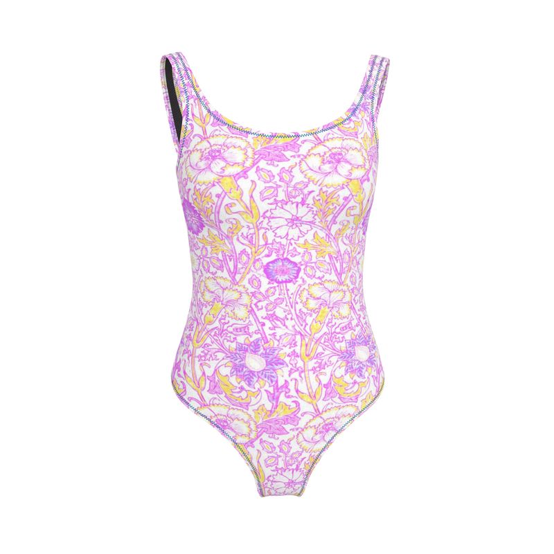 Purple Floral Swimsuit