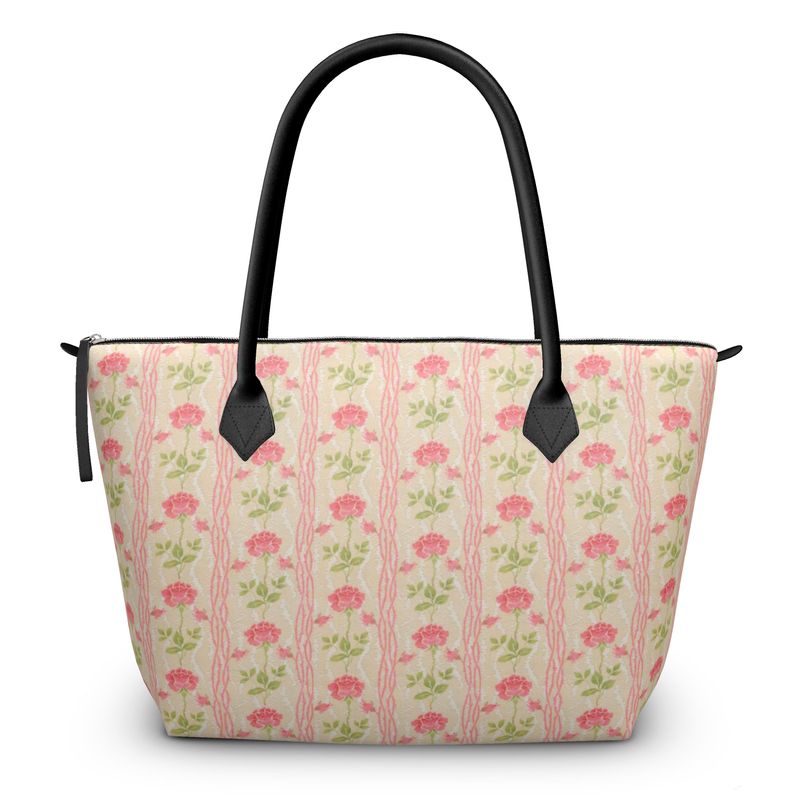 Roses Tapestry Zip Top Handbag