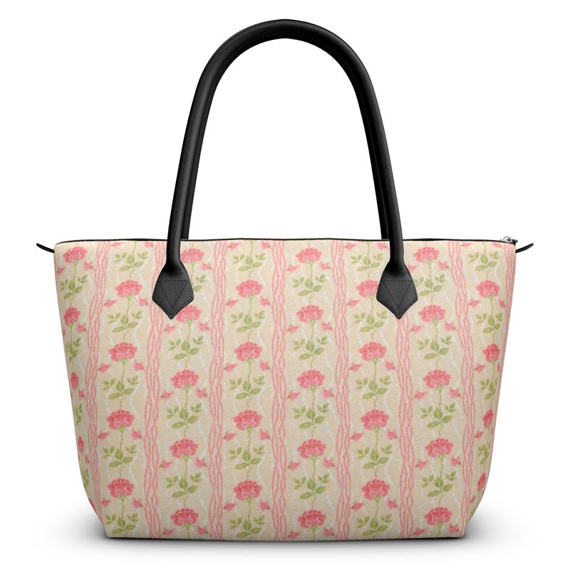 Roses Tapestry Zip Top Handbag