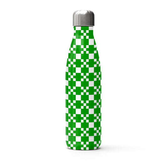 Kelly Green Euro Tile Stainless Steel Water Bottle