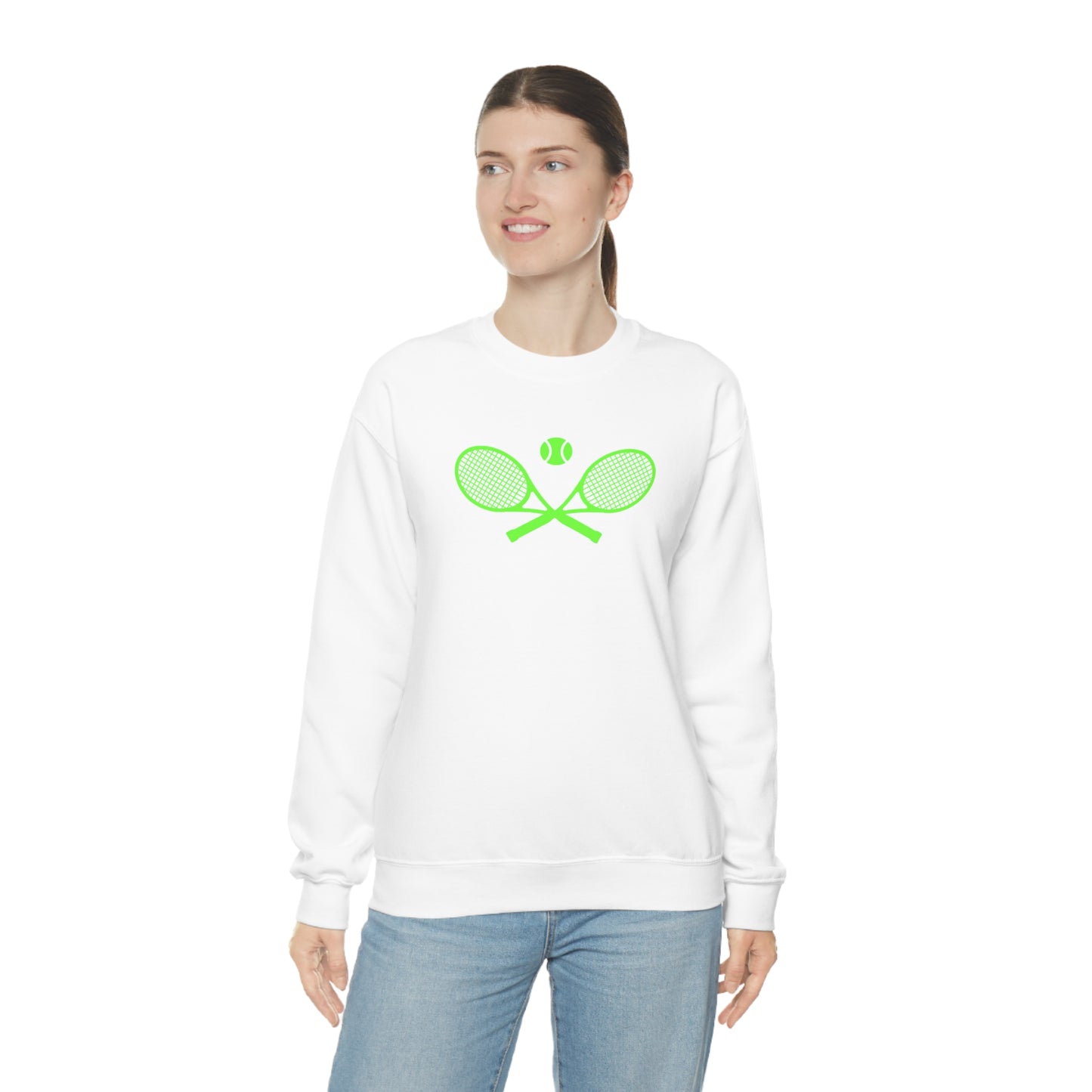 Preppy Lime Green Tennis Sweatshirt