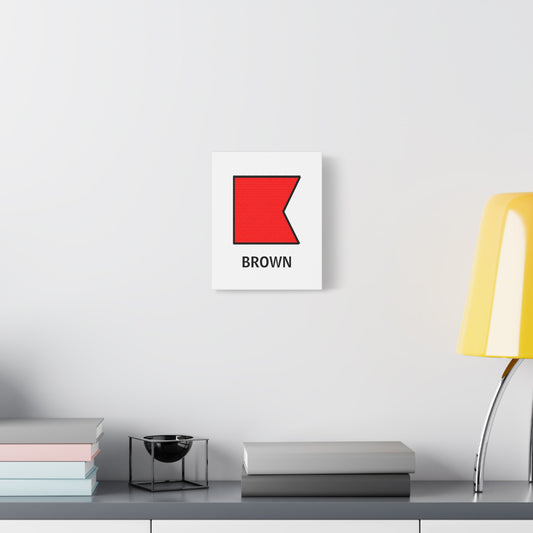 Brown Family Name Nautical Flag Canvas Print