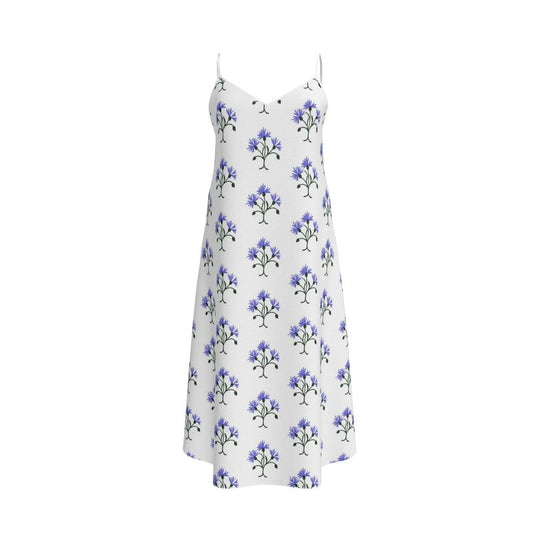 Primavera's Blue Flowers Slip Dress