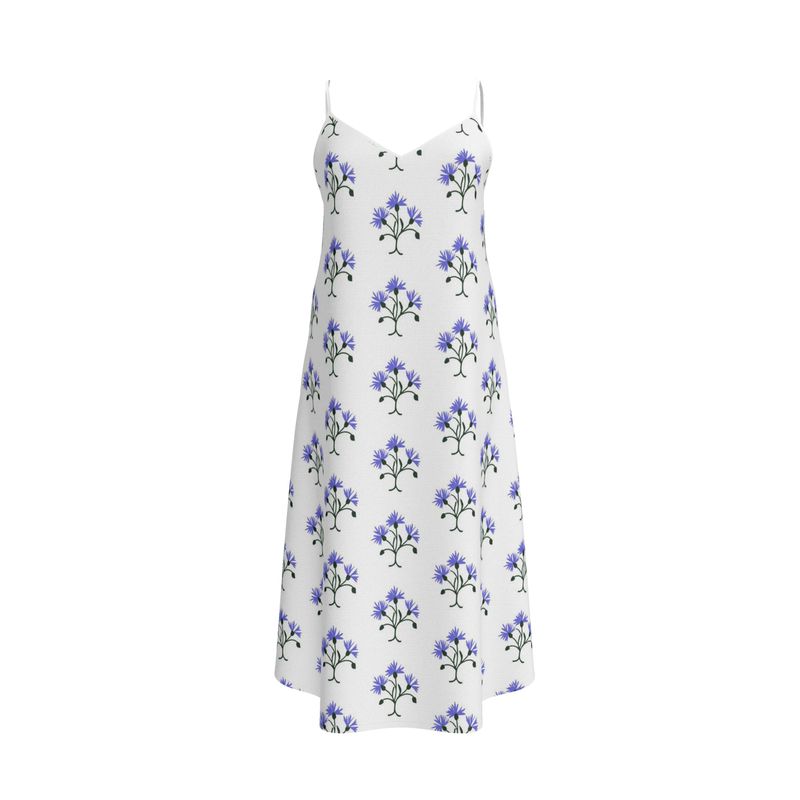Primavera's Blue Flowers Slip Dress