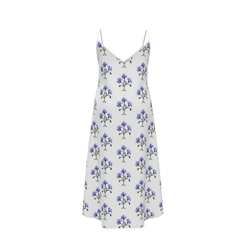 Primavera's Blue Flowers Slip Dress