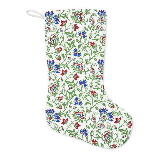 Floral Print Christmas Stocking