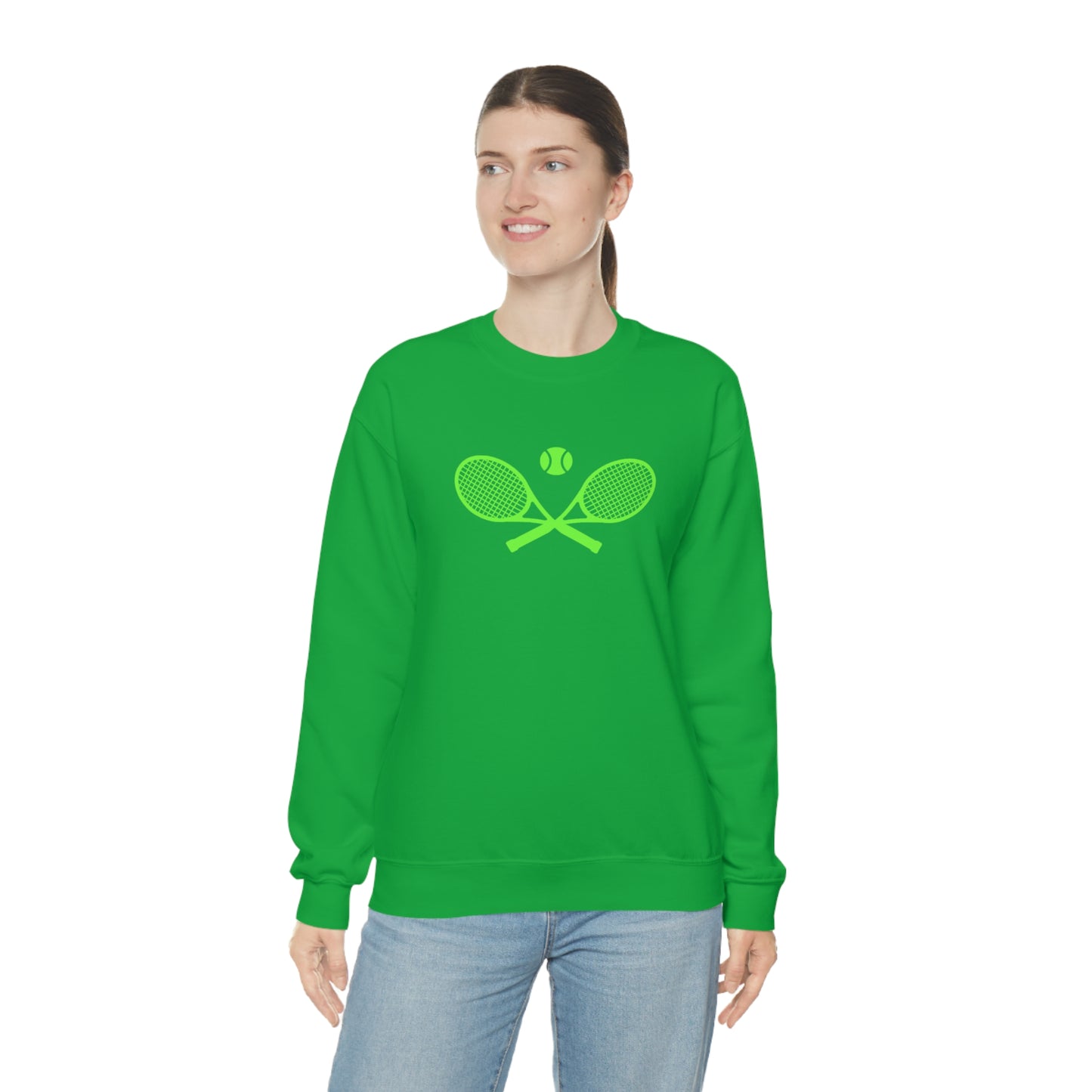 Preppy Lime Green Tennis Sweatshirt