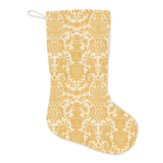 Gold Toile Christmas Stocking