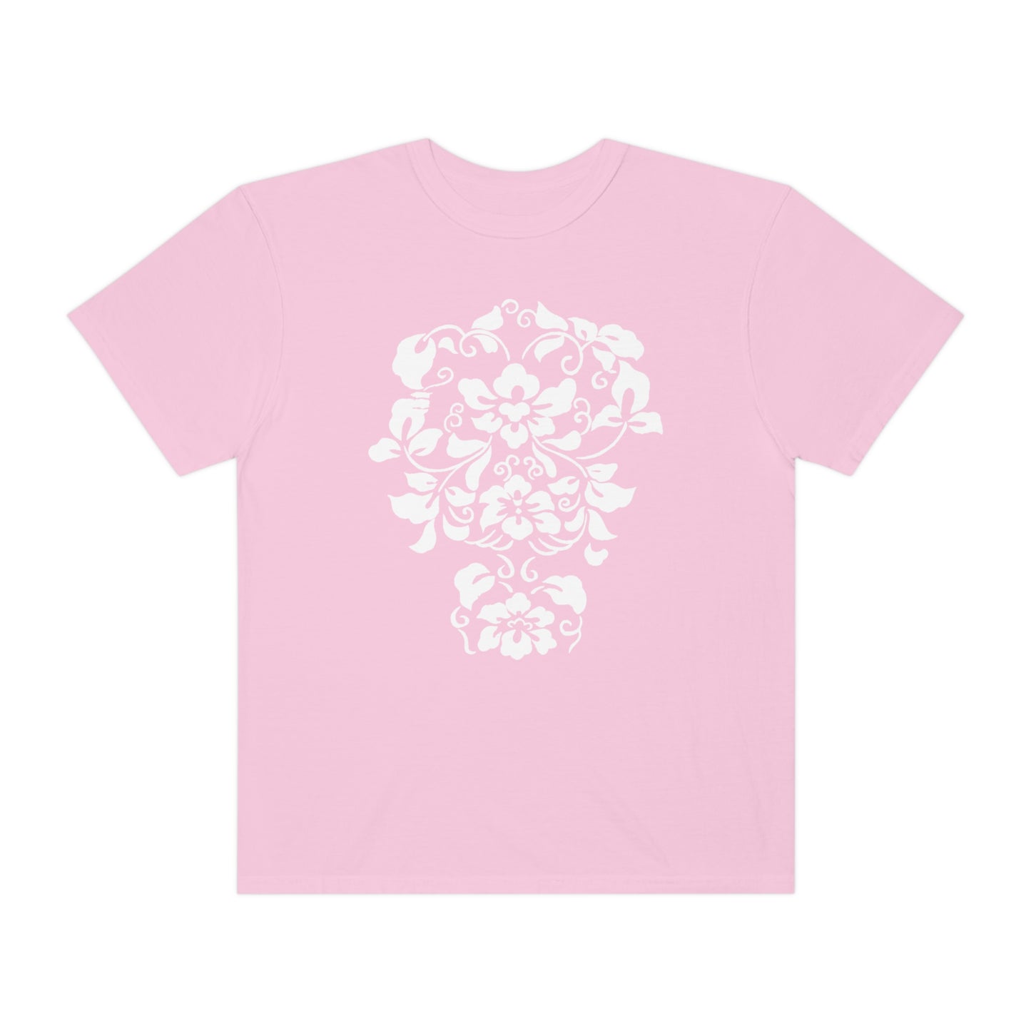 White Hibiscus Comfort Colors T-Shirt