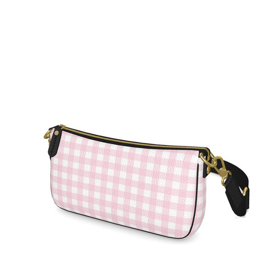 Pink Gingham Baguette Bag