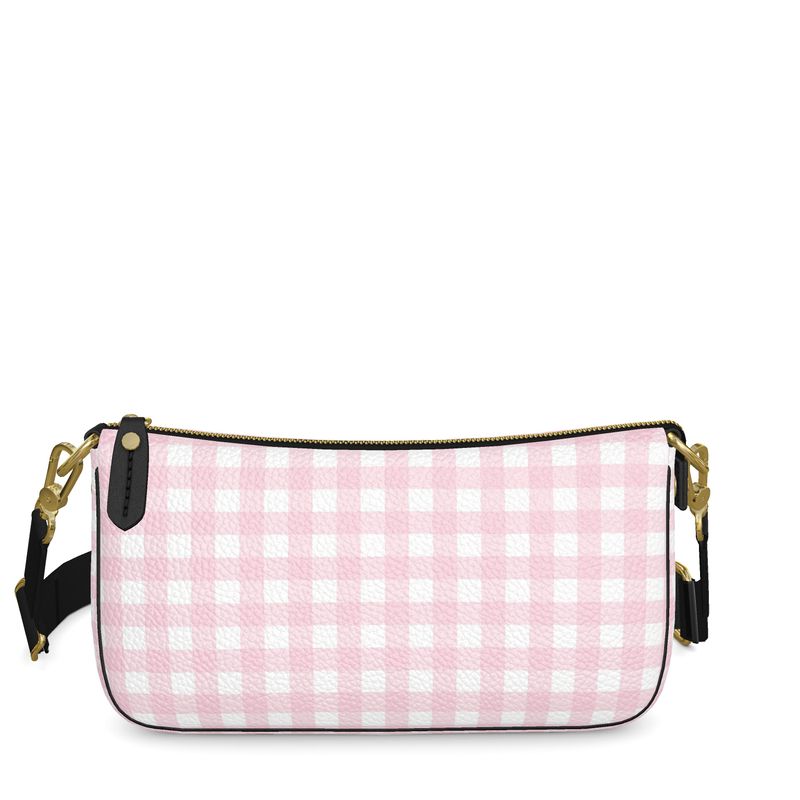 Pink Gingham Baguette Bag
