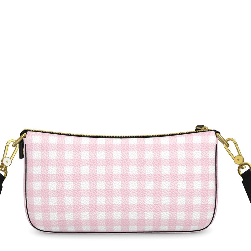 Pink Gingham Baguette Bag