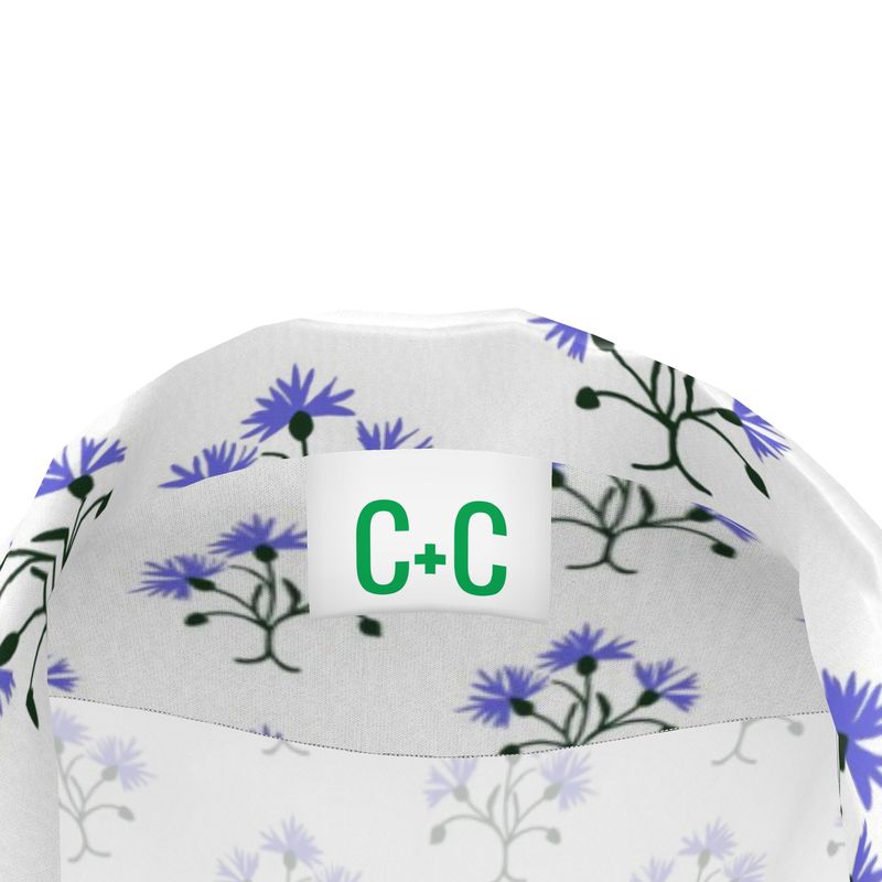 Primavera's Blue Flowers Luxury Pyjama Shirt