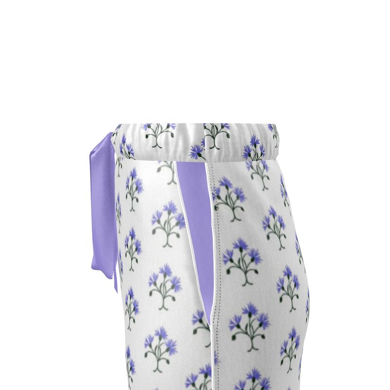 Primavera's Blue Flowers Luxury Pyjama Trousers