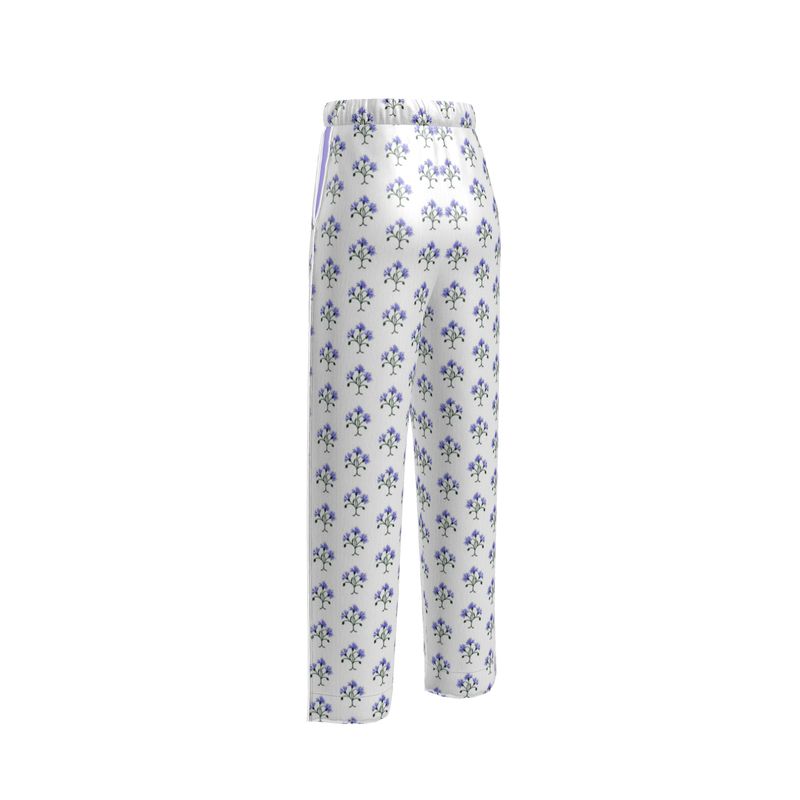 Primavera's Blue Flowers Luxury Pyjama Trousers