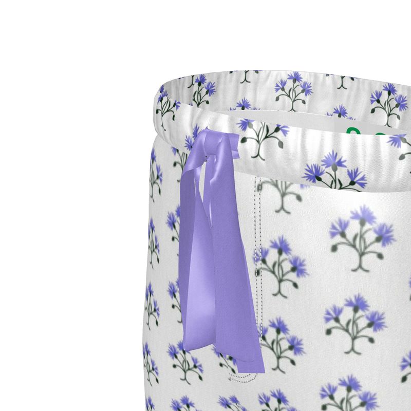 Primavera's Blue Flowers Luxury Pyjama Trousers