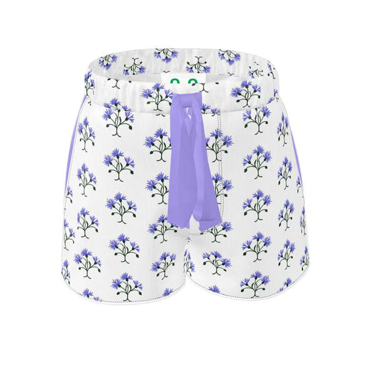 Primavera's Blue Flowers Luxury Pyjama Shorts