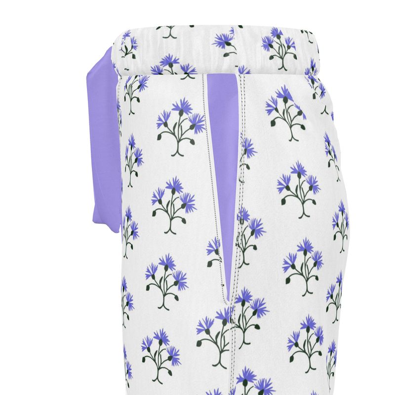 Primavera's Blue Flowers Luxury Pyjama Shorts