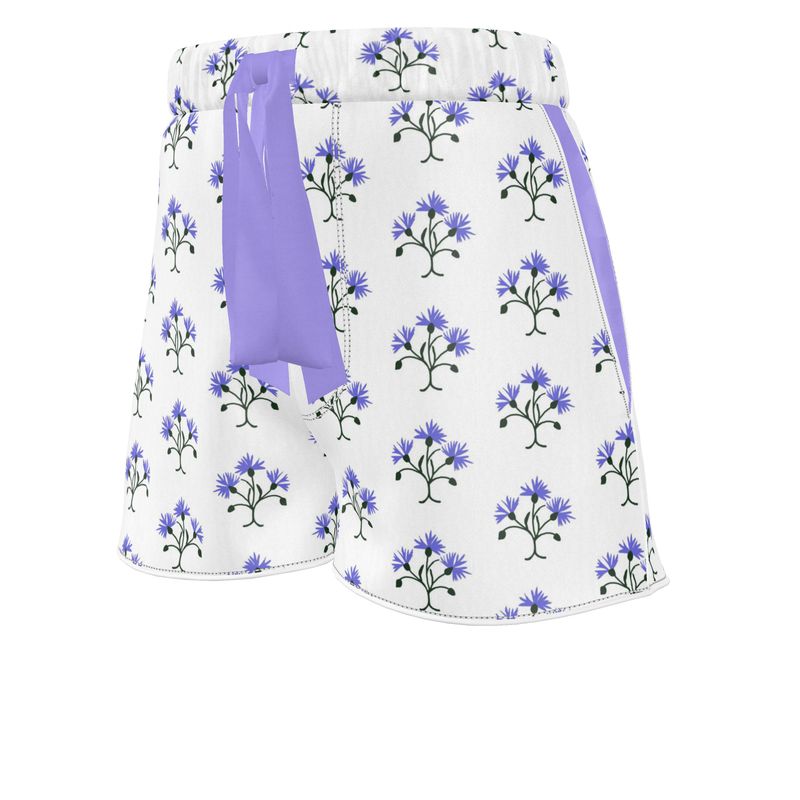 Primavera's Blue Flowers Luxury Pyjama Shorts