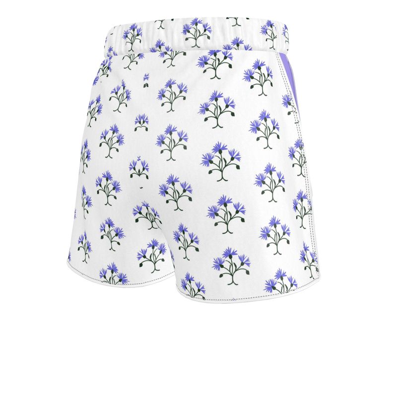 Primavera's Blue Flowers Luxury Pyjama Shorts