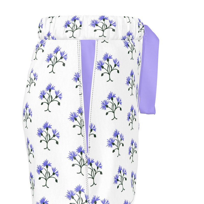 Primavera's Blue Flowers Luxury Pyjama Shorts