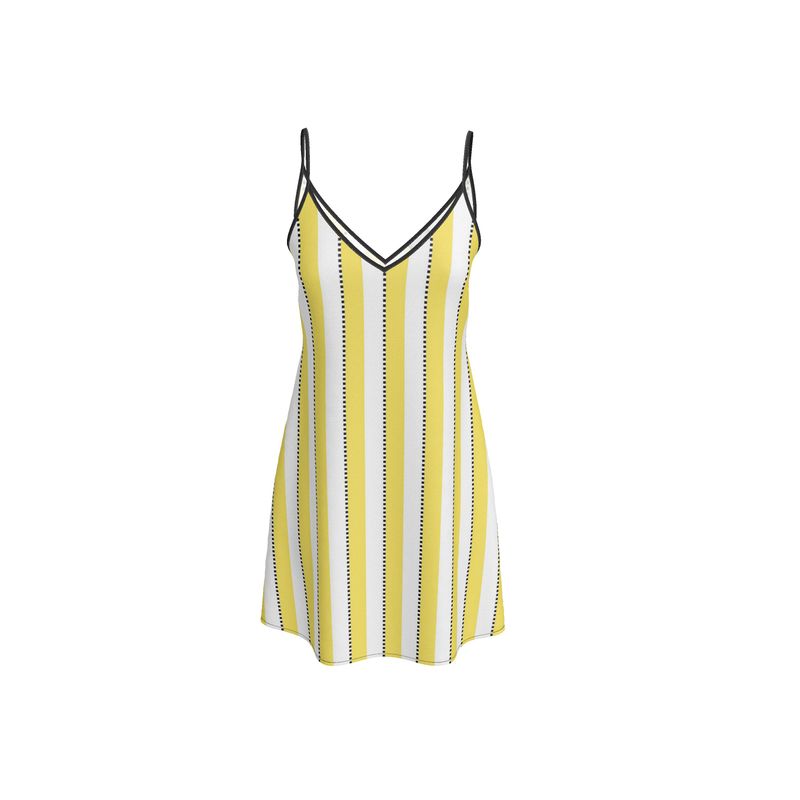Marie Antoinette Yellow Stripe Slip Dress