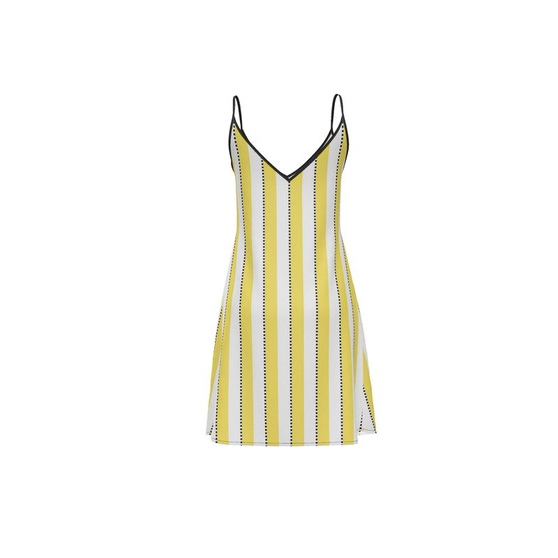 Marie Antoinette Yellow Stripe Slip Dress