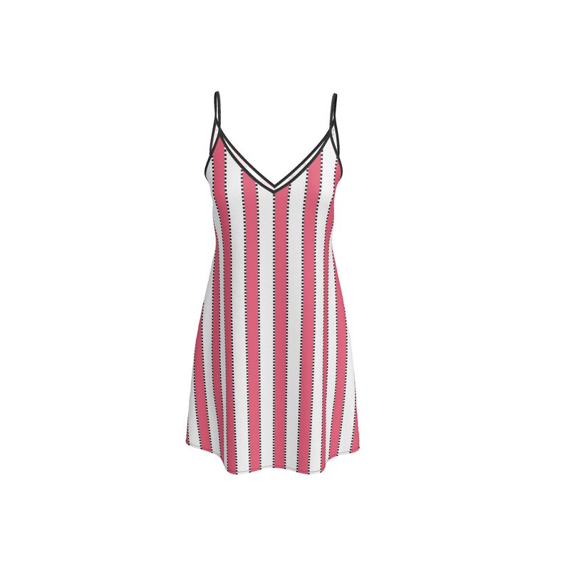 Marie Antoinette Pink Stripe Slip Dress