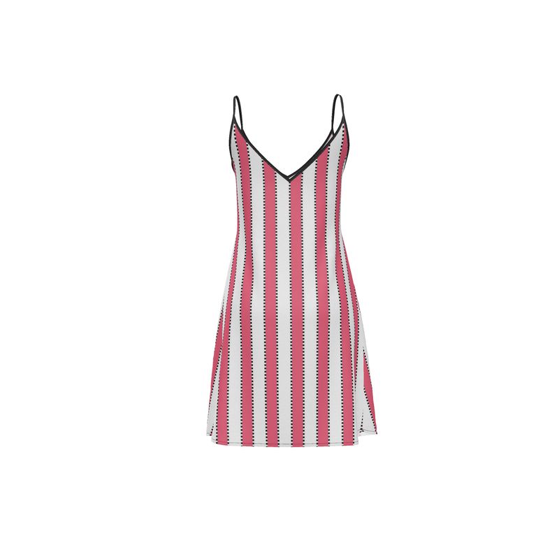 Marie Antoinette Pink Stripe Slip Dress