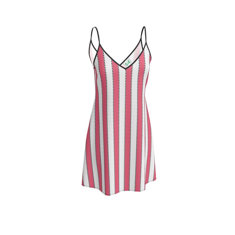 Marie Antoinette Pink Stripe Slip Dress