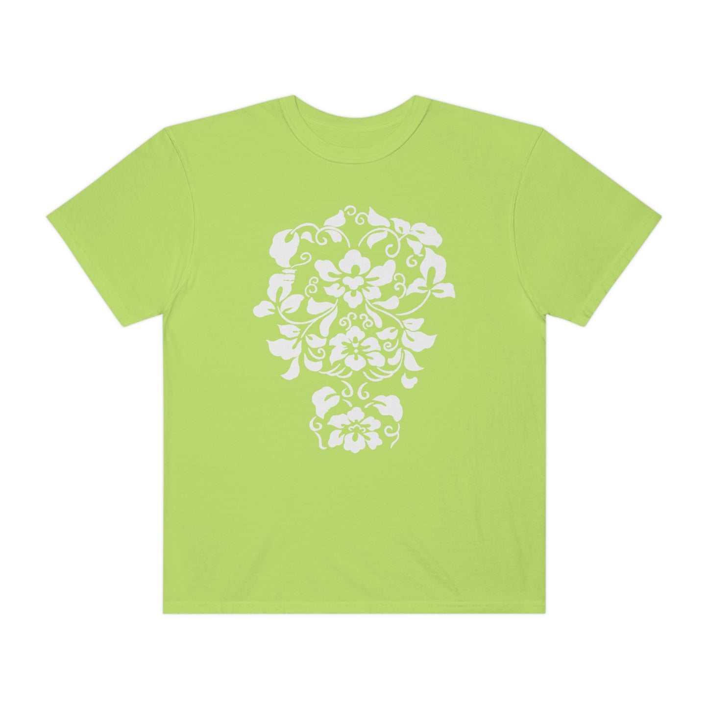 White Hibiscus Comfort Colors T-Shirt